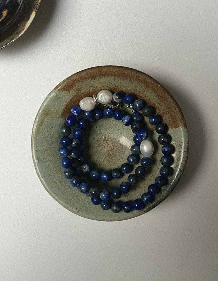Arionne - Lapis Lazuli & Pearl Necklace