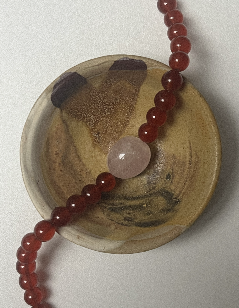 Ciryne II - Carnelian & Clear Quartz Necklace