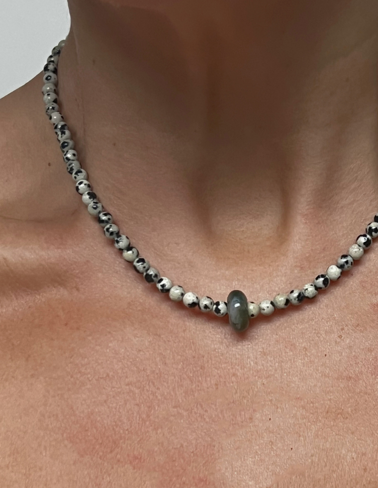 Deythra - Dalmatian Jasper Movement Necklace