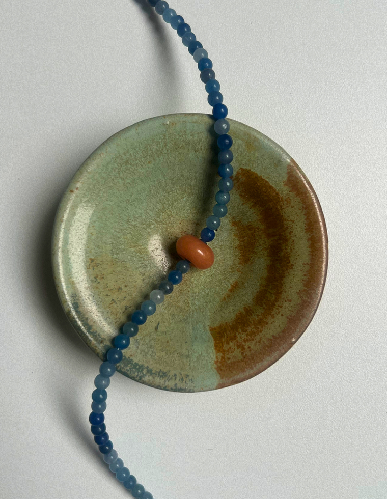 Idle Hands 51 - Blue Aventurine Movement Necklace