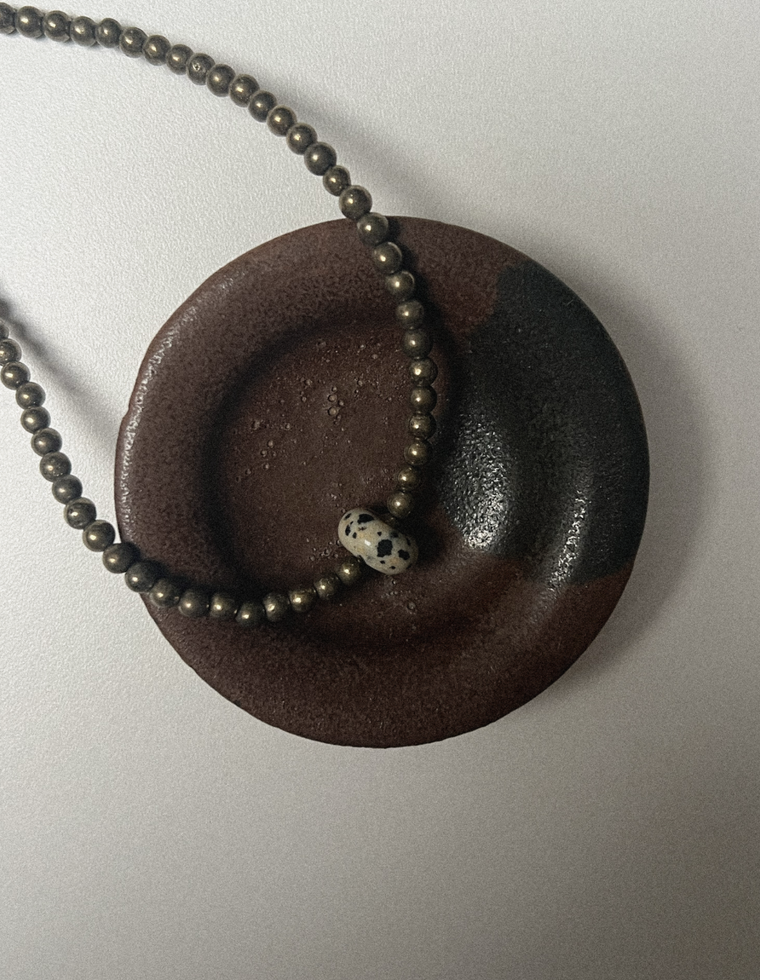 Cassian - Pyrite & Dalmatian Jasper Movement Necklace