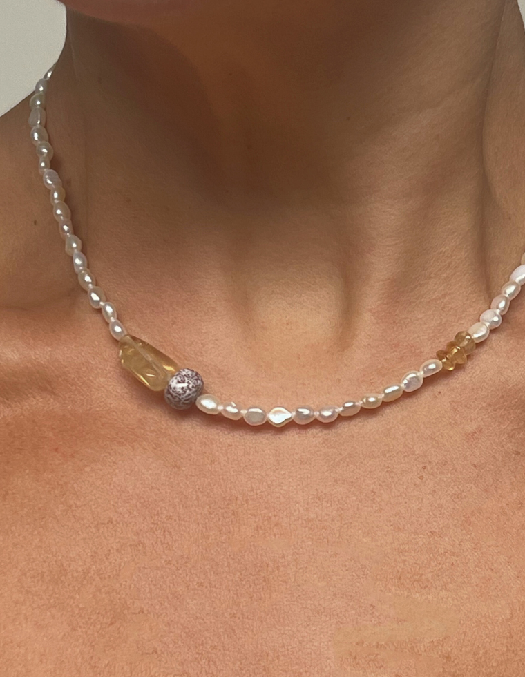 Fenrynn - Pearl & Citrine Necklace