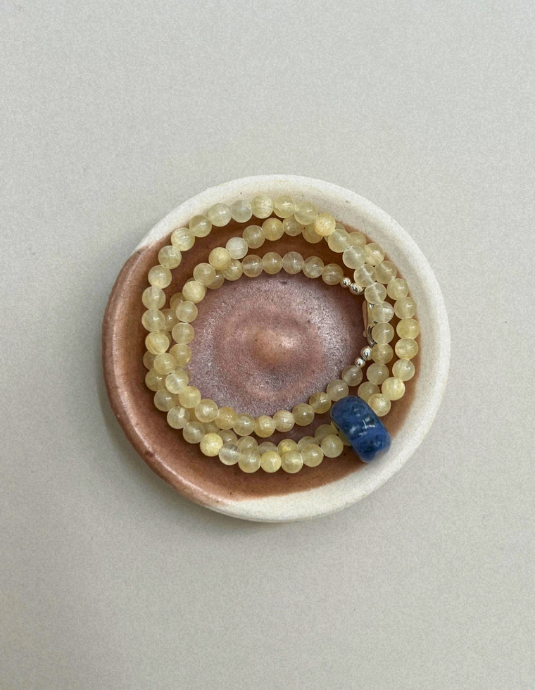 Keepsake 8: silk jade and sodalite movement necklace, hand-strung by Palm of Feronia, photo 2