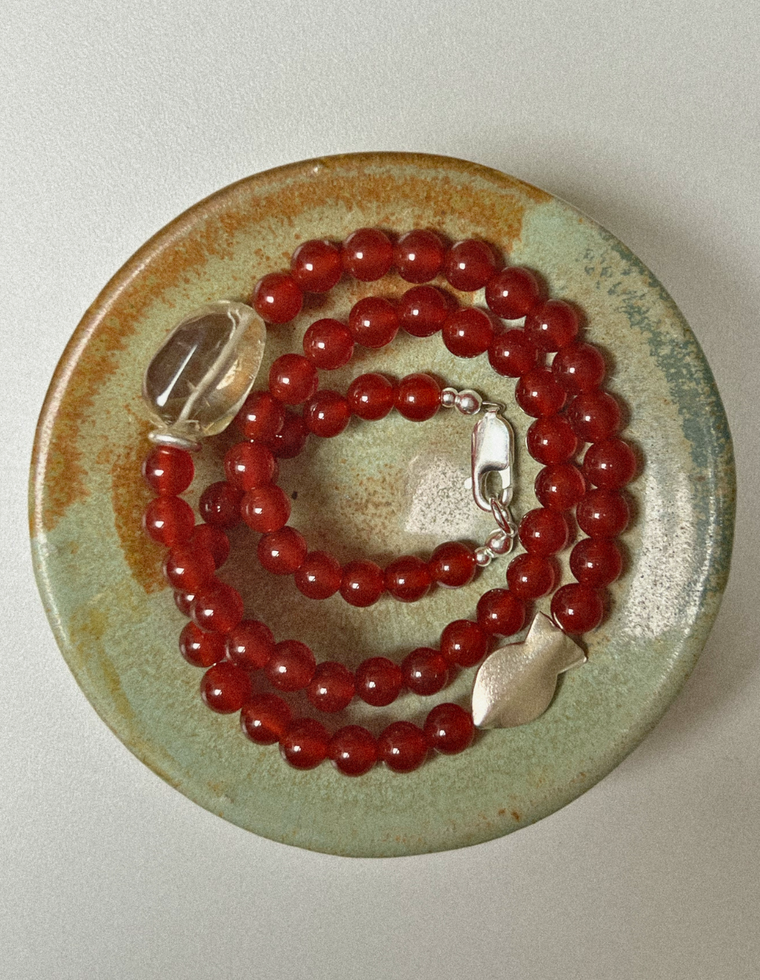 Ilyra II - Carnelian & Citrine Necklace