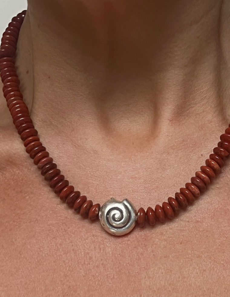 Sorinelle II - Brecciated Red Jasper Necklace