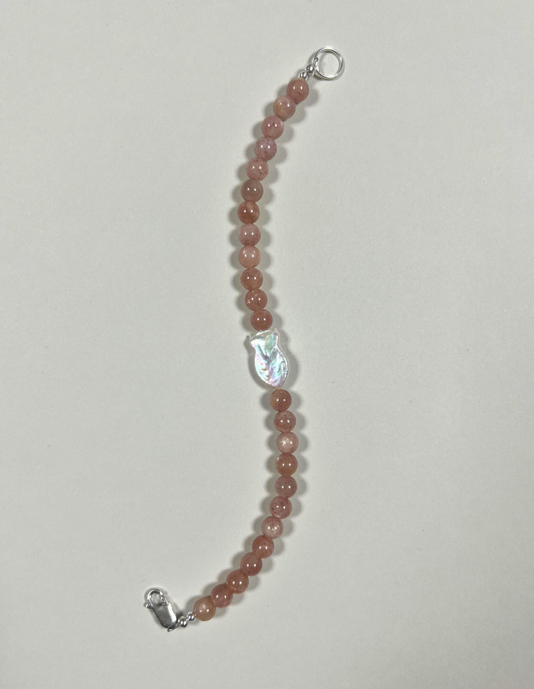 Solara - Sunstone & Pearl Bracelet