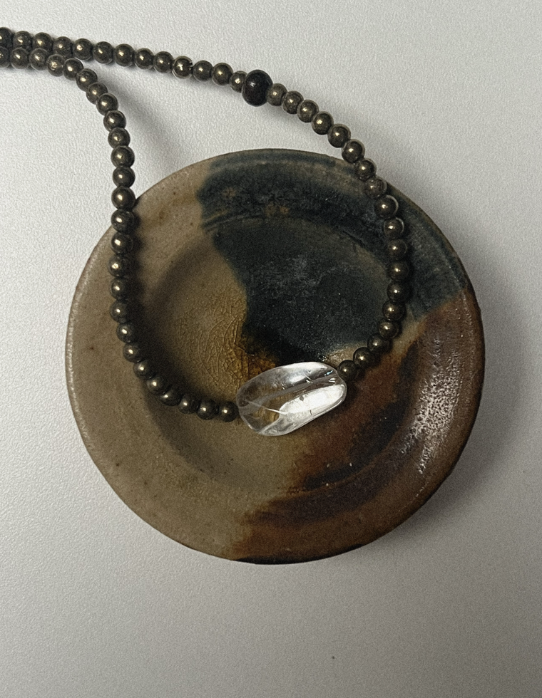 Serion - Pyrite & Clear Quartz Necklace