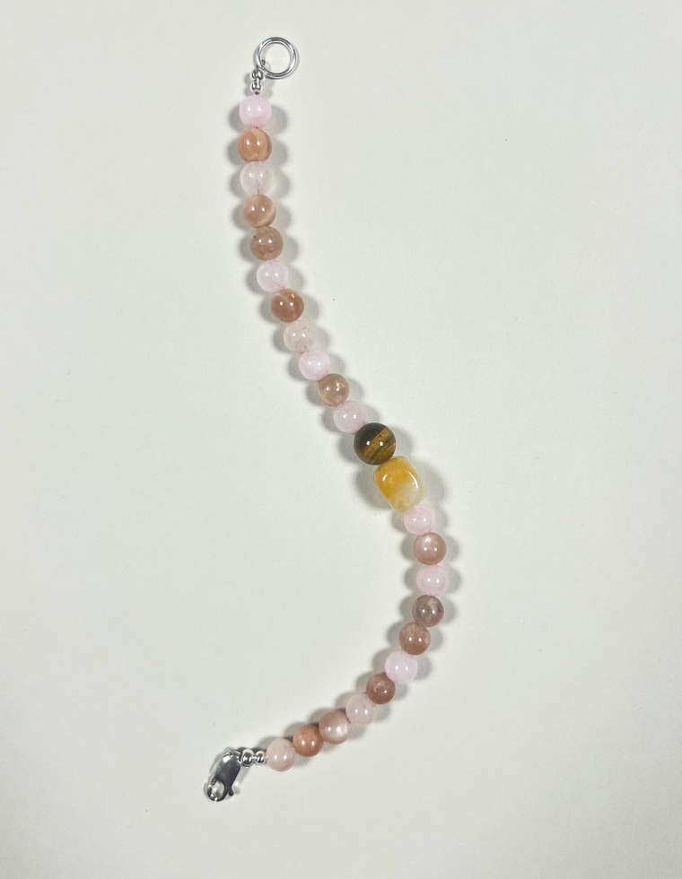 Celestra - Sunstone & Rose Quartz Bracelet
