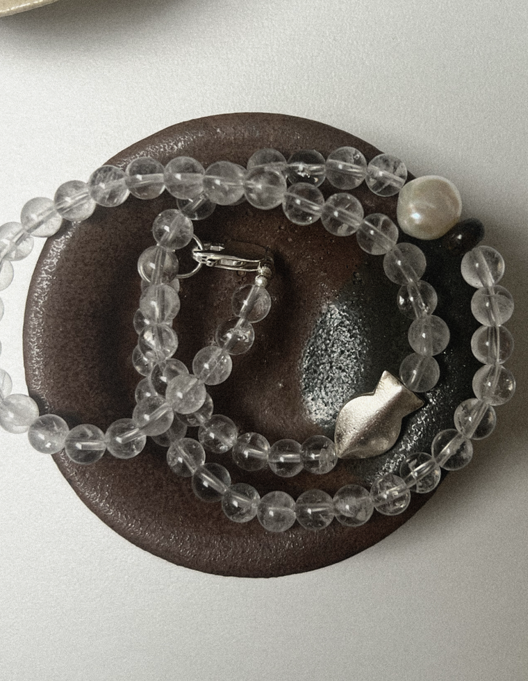 Valtheris - Clear Quartz & Pearl Necklace