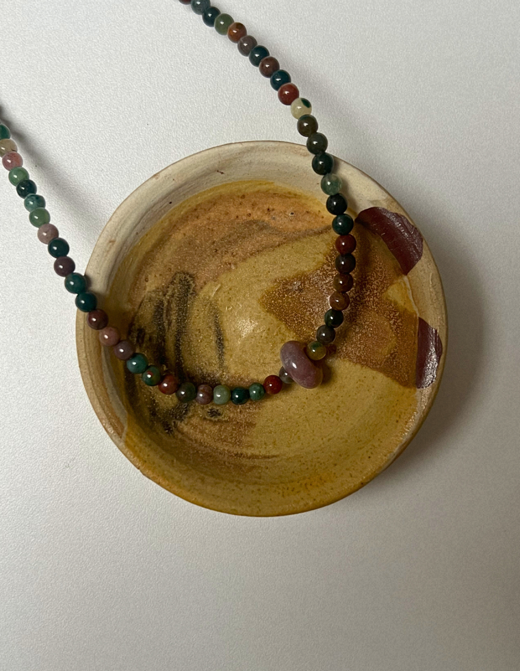 Mineral 10 - Indian Agate Movement Necklace