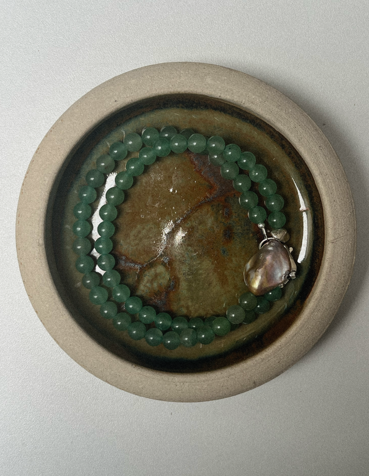 Elvenna - Aventurine & Pearl Necklace