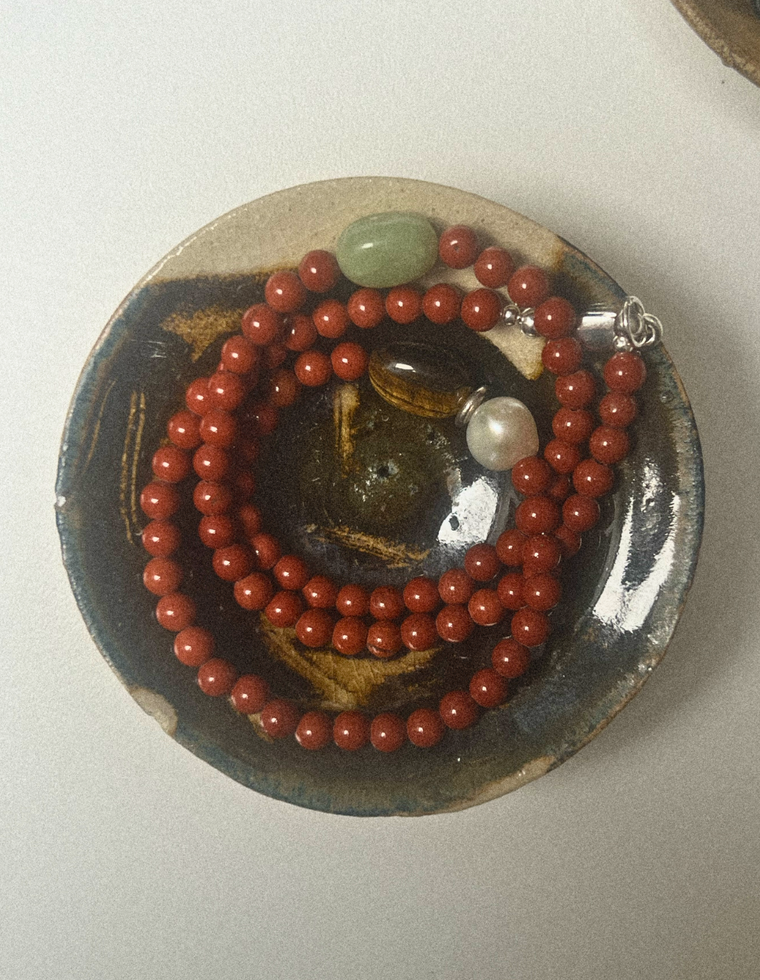 Quineth - Red Jasper & Tiger Eye Necklace