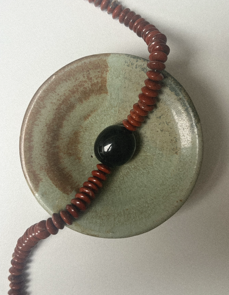 Navela II - Brecciated Jasper & Onyx Necklace