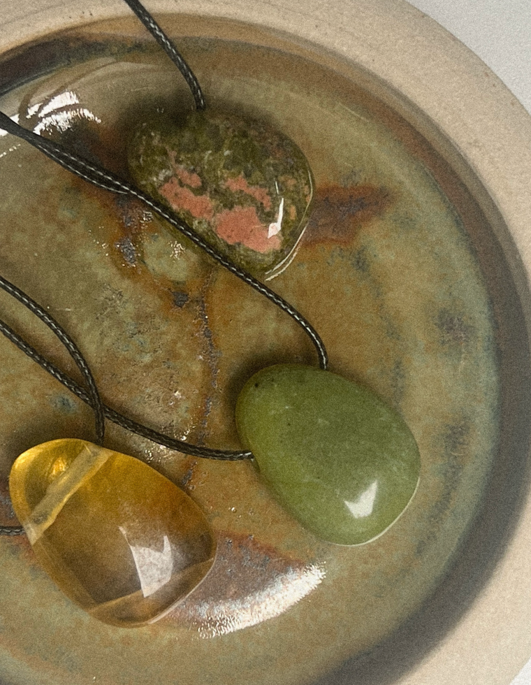 Mnemosyne II - Yellow Fluorite Forma Pendant