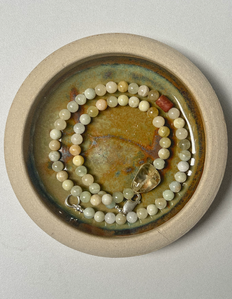 Olivara - Morganite & Picasso Jasper Necklace