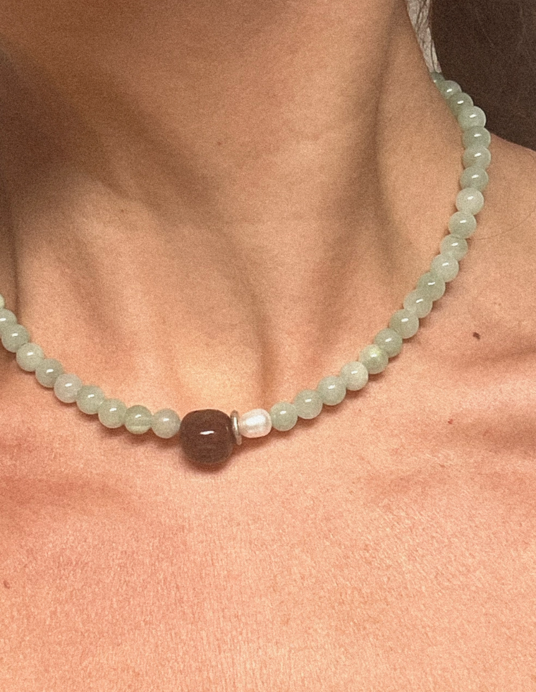 Avenel  - Bowenite & Jasper Necklace