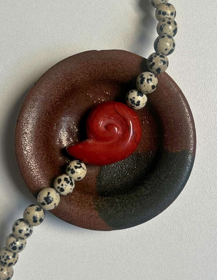 Commonplace 42: dalmatian jasper whorl necklace, hand-strung by Palm of Feronia, photo 2