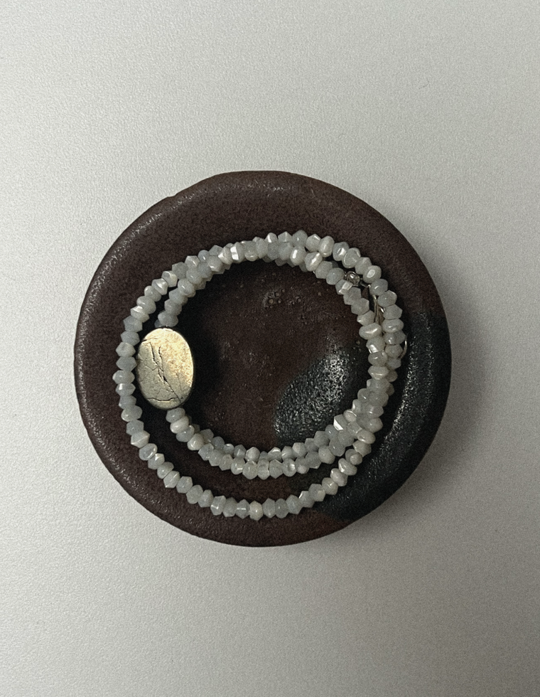 Velithra - Mother of Pearl & Pyrite Necklace