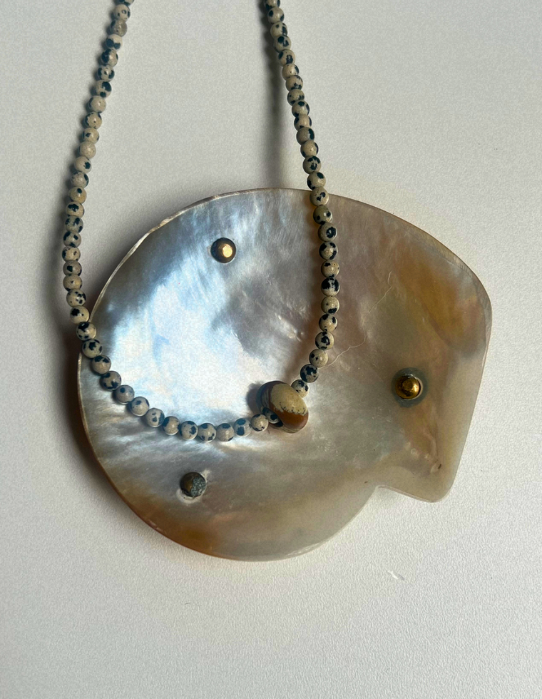 Idle Hands 61 - Dalmatian Jasper Movement Necklace