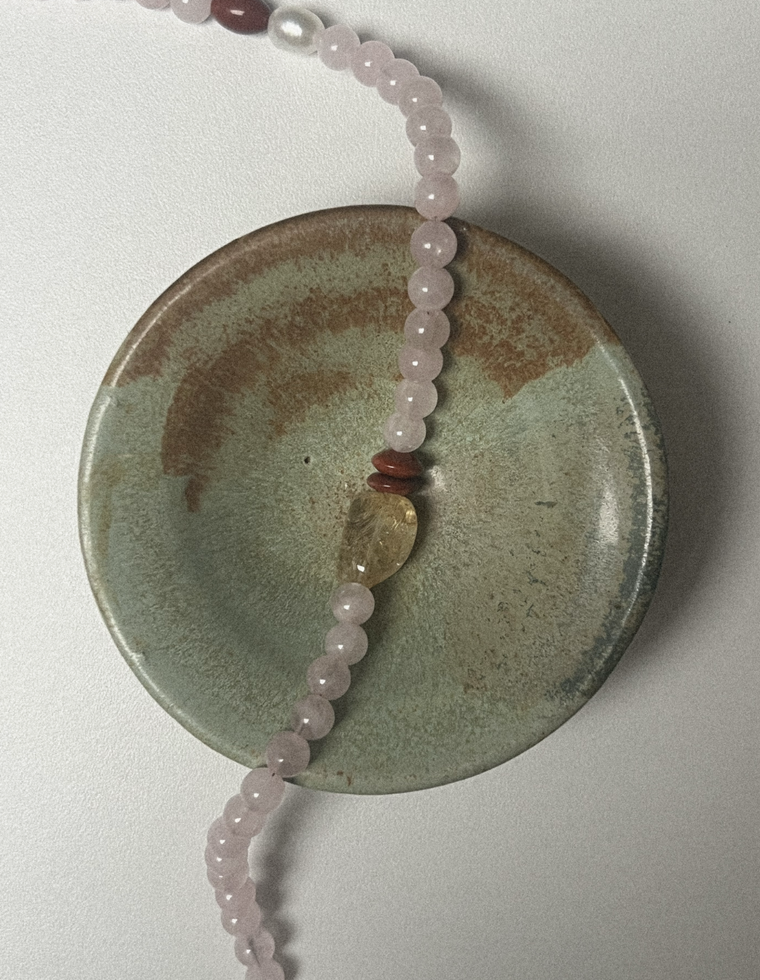 Zevrin - Rose Quartz & Citrine Necklace