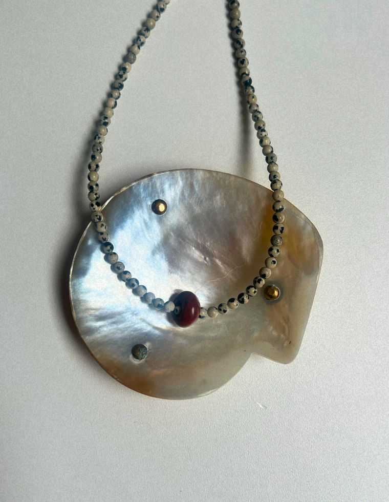 Idle Hands 62 - Dalmatian Jasper Movement Necklace