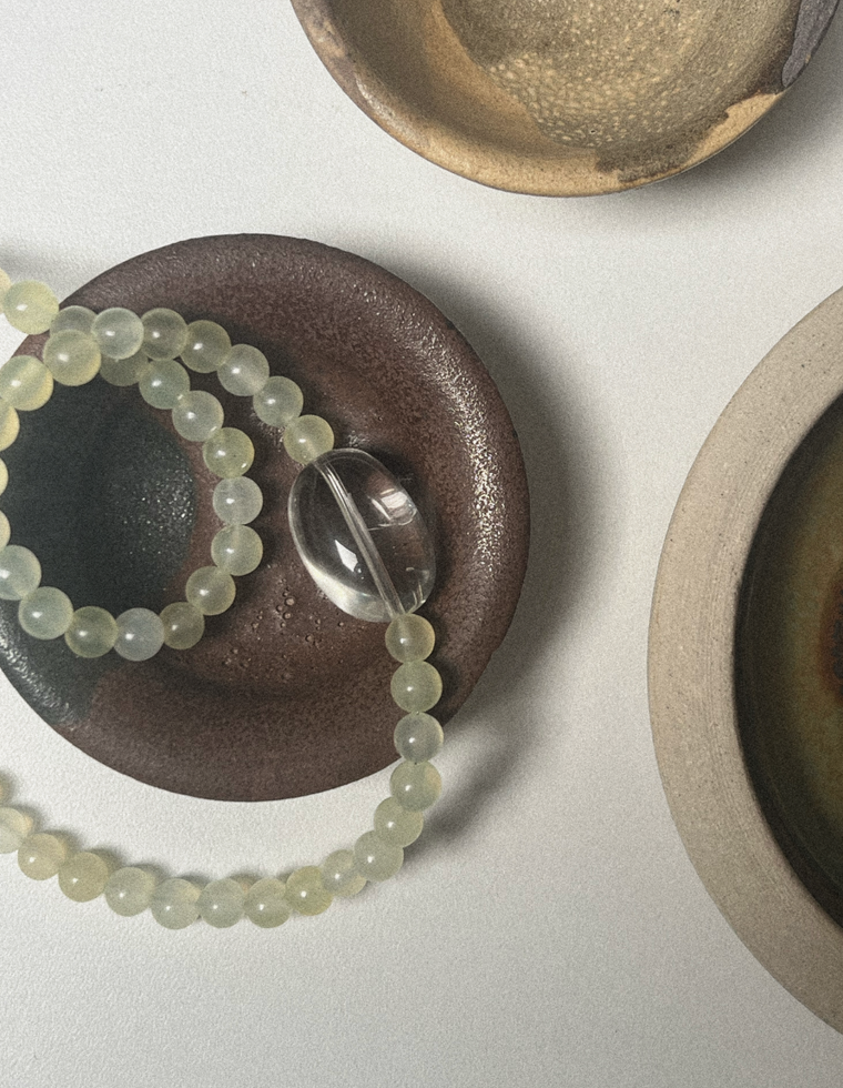 Luneth - Bowenite & Clear Quartz Necklace