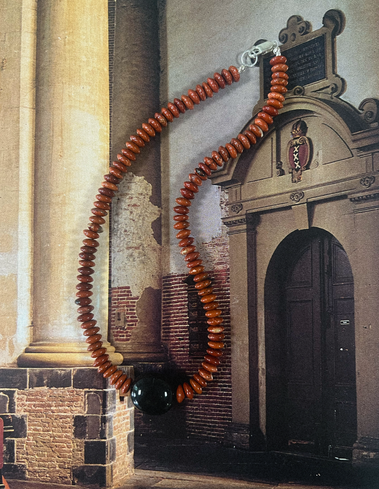 Navela II - Brecciated Jasper & Onyx Necklace