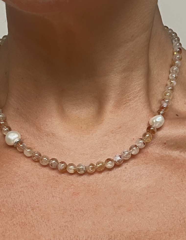 Selvyn III - Quartz & Pearl Necklace