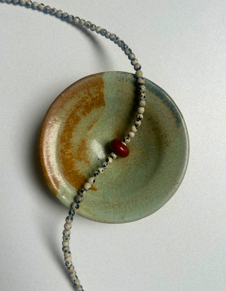 Idle Hands 62 - Dalmatian Jasper Movement Necklace