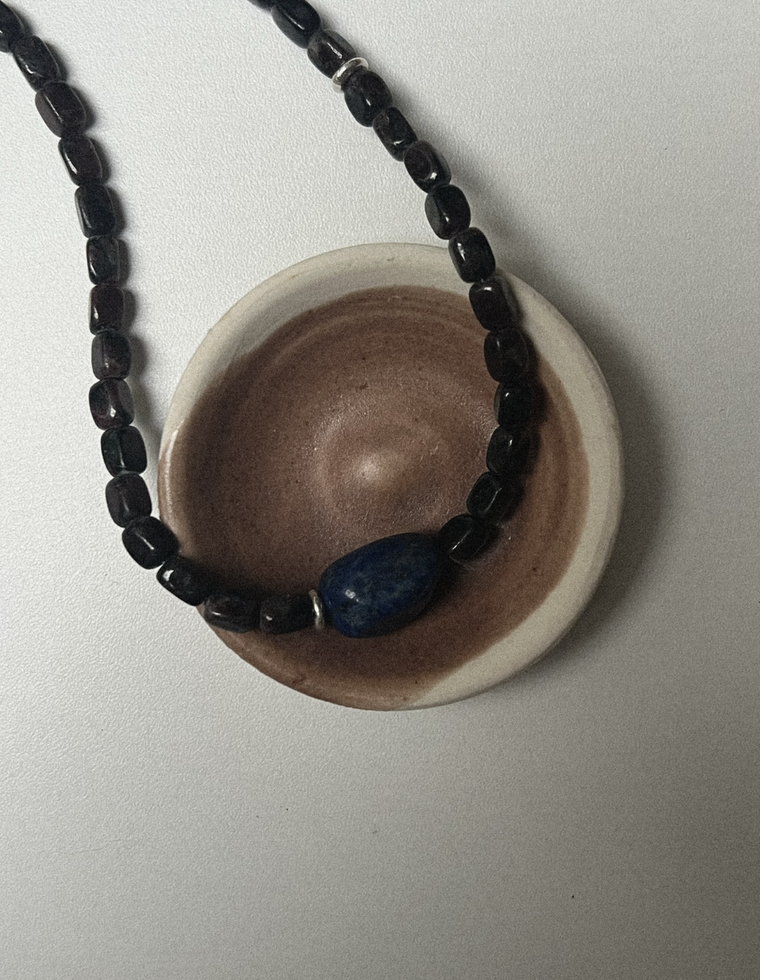 Selvian - Garnet & Lapis Lazuli Necklace