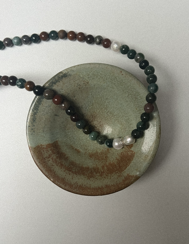 Fenara - Indian Agate & Pearl Necklace