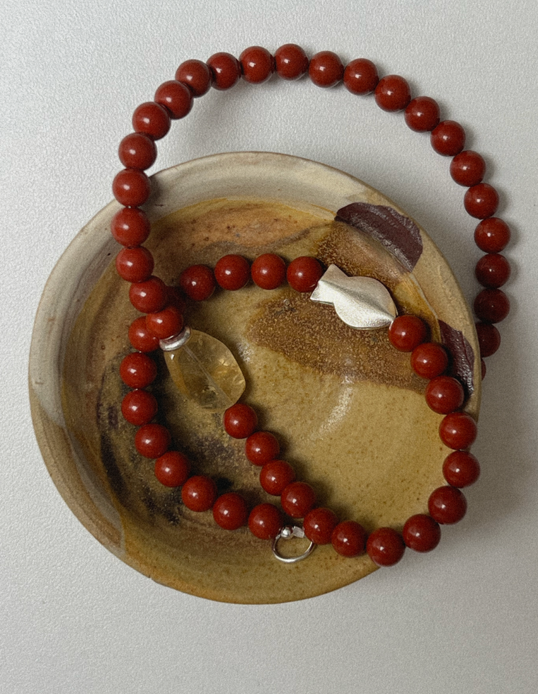 Nereli - Red Jasper & Citrine Necklace