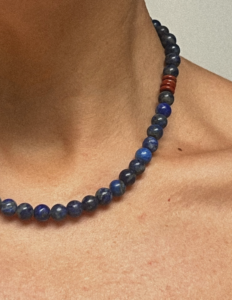 Selvene - Lapis & Red Jasper Necklace