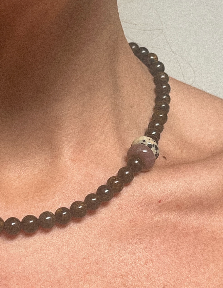 Damaris - Bronzite & Jasper Necklace