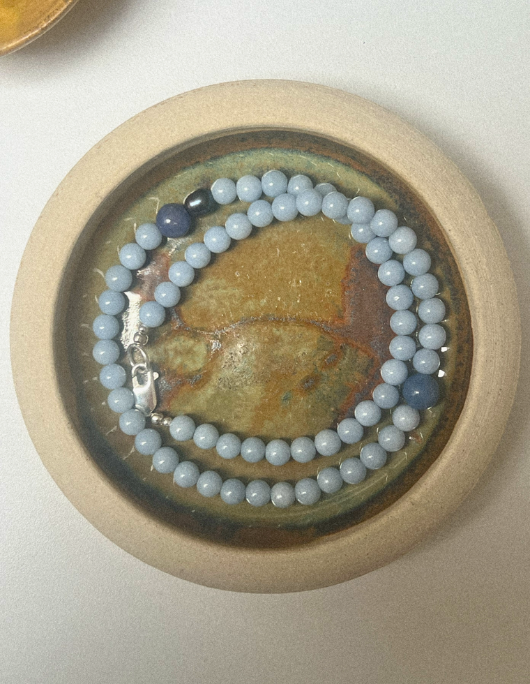 Brivian - Angelite & Blue Aventurine Necklace