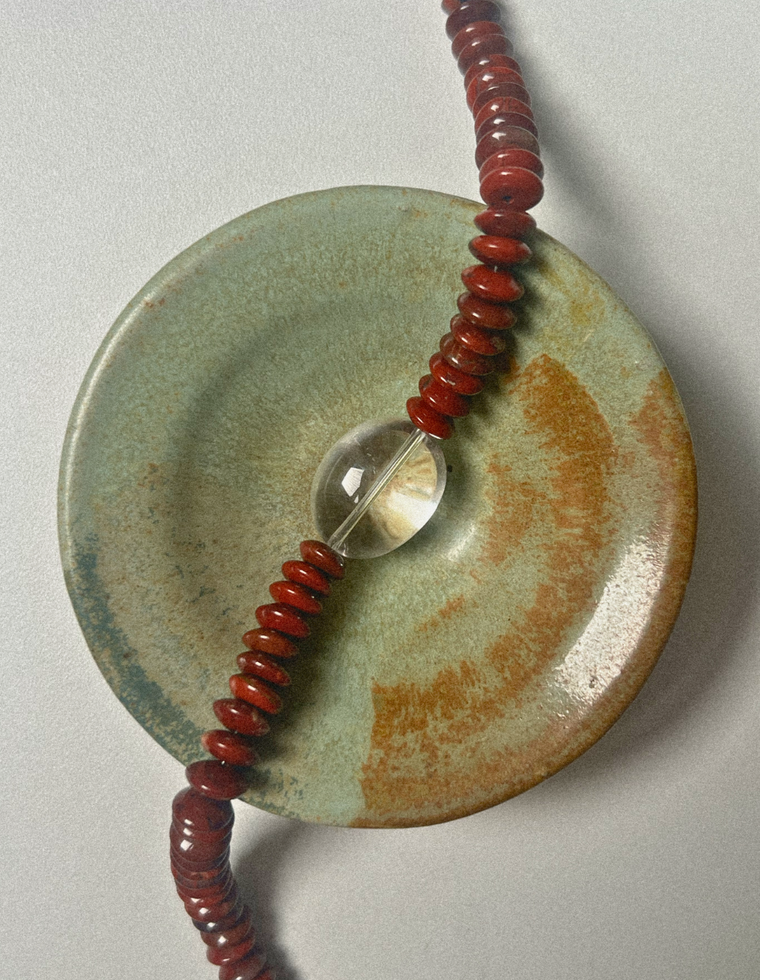 Orvienne - Brecciated Jasper & Clear Quartz Necklace