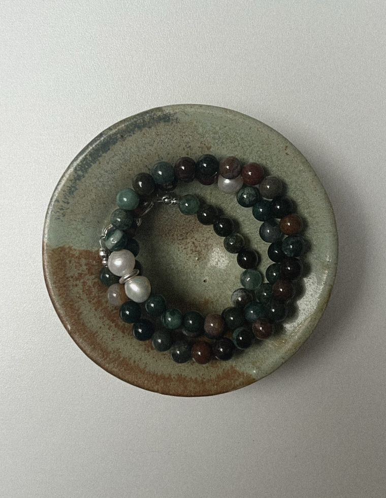 Fenara - Indian Agate & Pearl Necklace