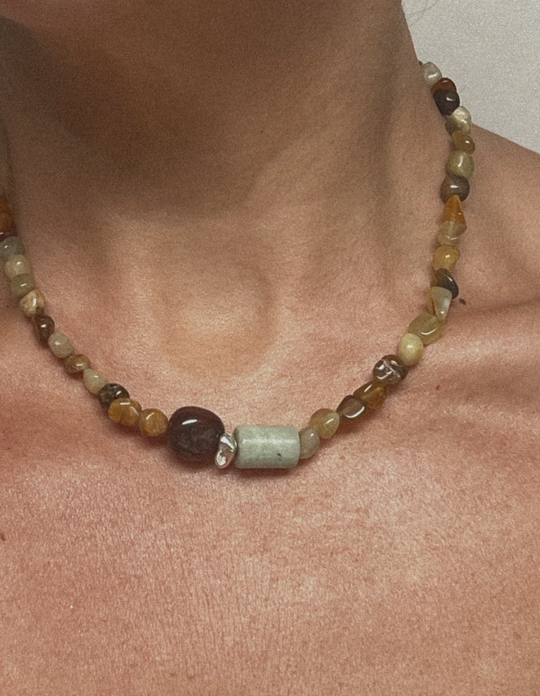 Anemara - Jade, Jasper & Aventurine Necklace