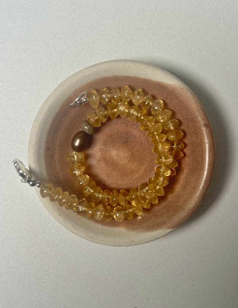 Amoryn - Citrine & Pearl Anklet