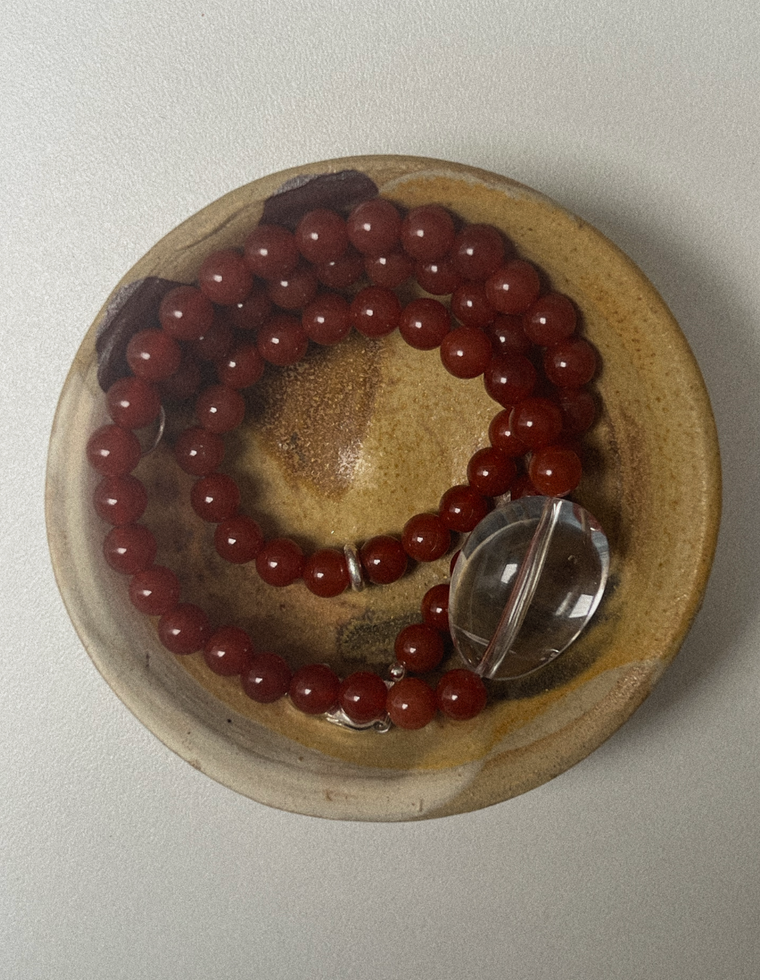 Ysolen - Carnelian & Clear Quartz Necklace
