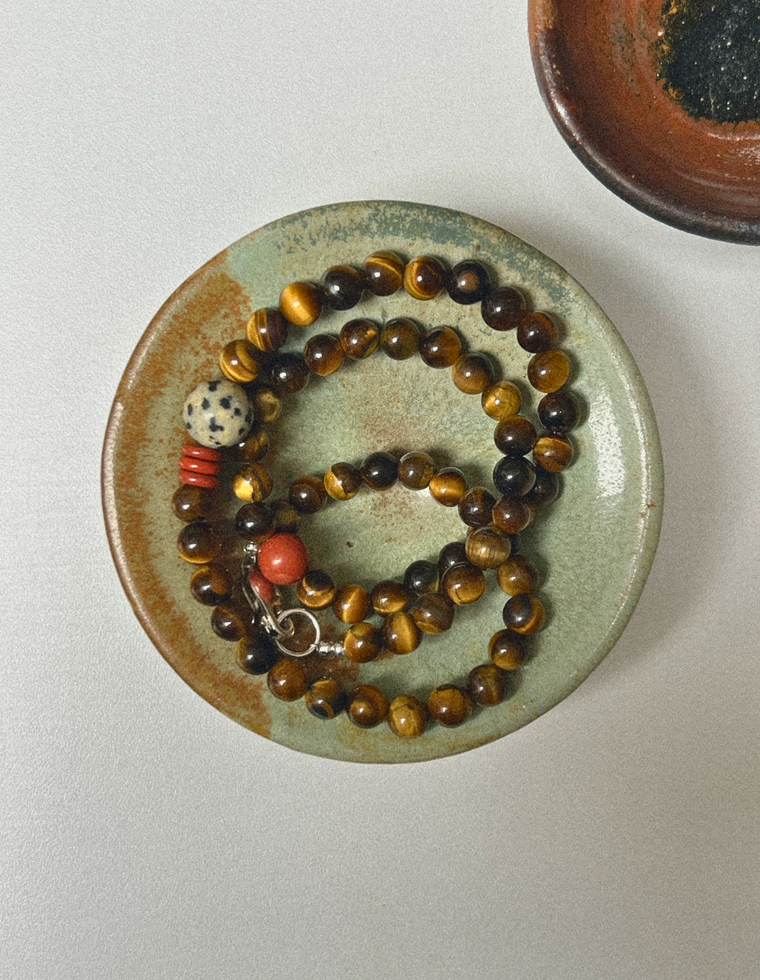 Keryn - Tiger Eye & Red Jasper Necklace