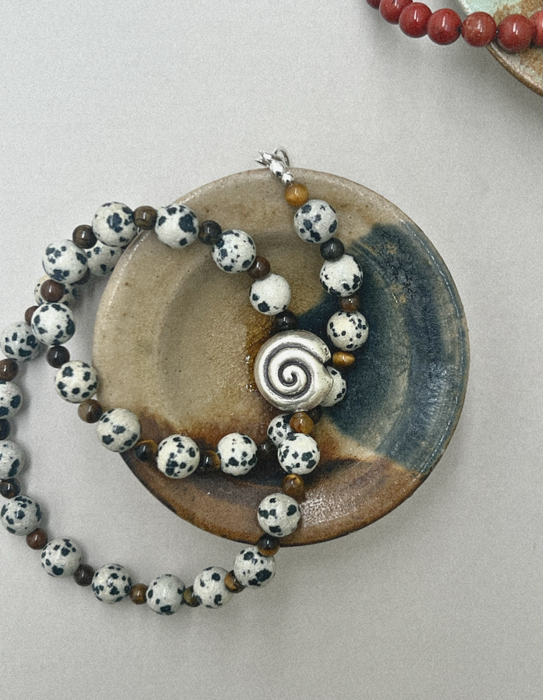 Orlithia - Dalmatian Jasper & Tiger Eye Necklace