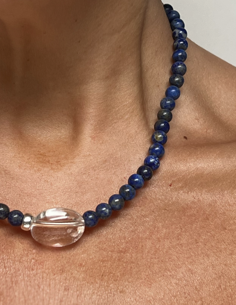 Calythine - Lapis Lazuli & Clear Quartz Necklace