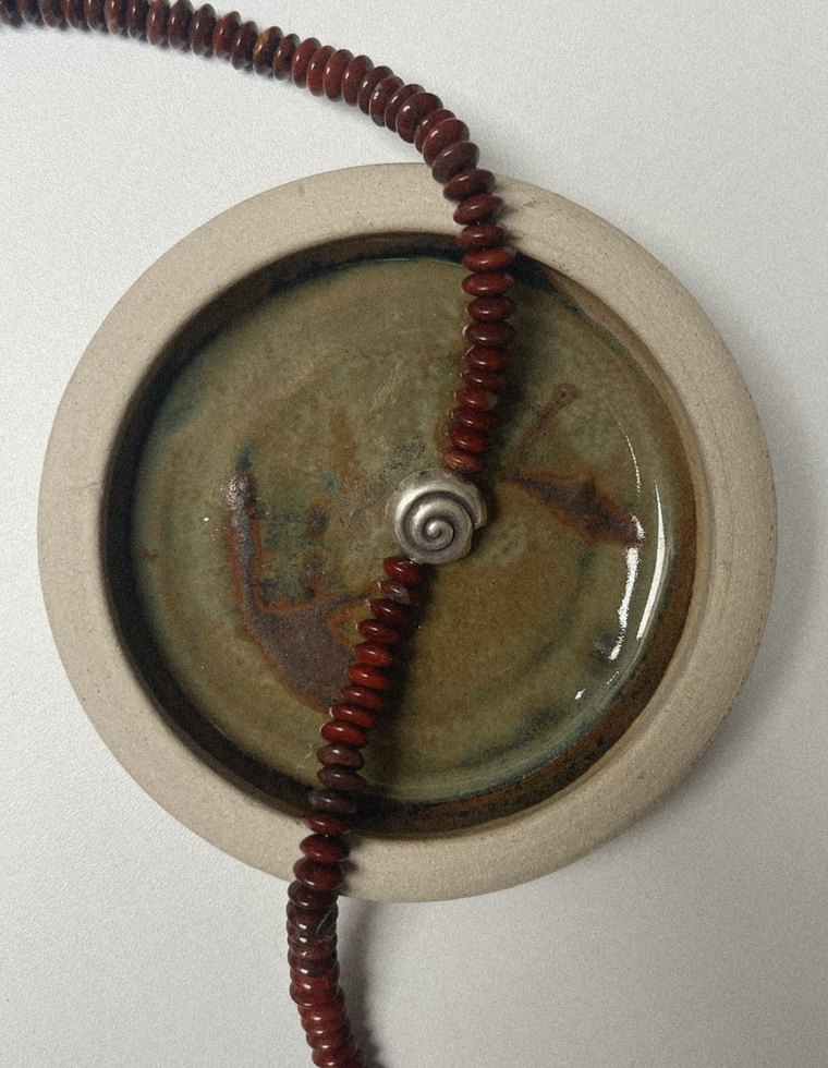 Aureliae - Brecciated Jasper Spiral Necklace