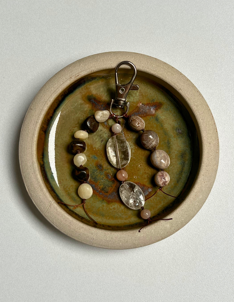 Stoned Charm - Sunstone & Bronzite