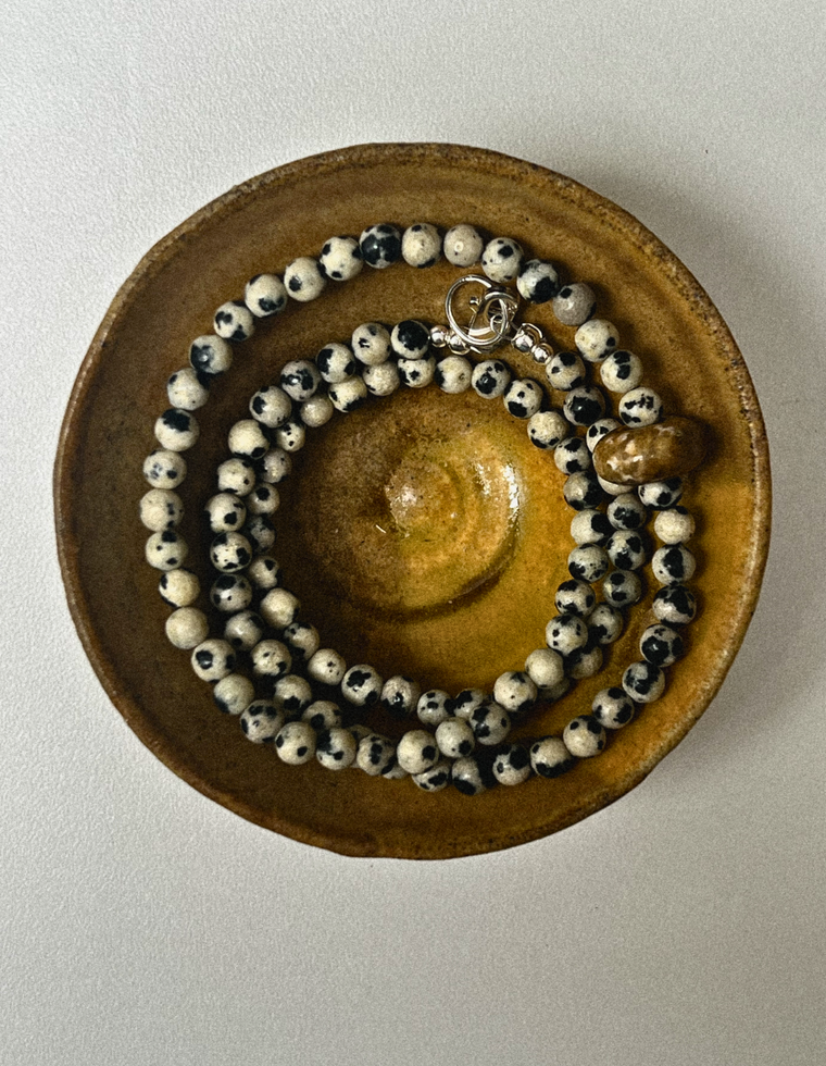 Kaien - Dalmatian & Ocean Jasper Movement Necklace