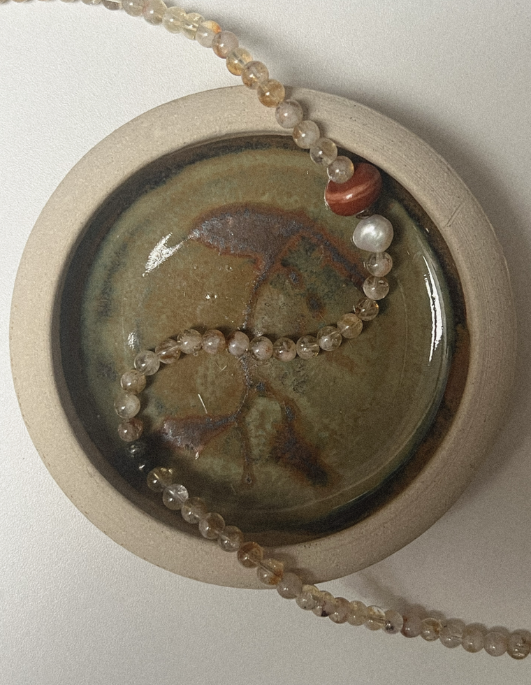 Orynthia - Quartz & Red Jasper Necklace