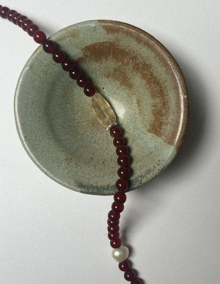 Solarelle - Carnelian & Citrine Necklace