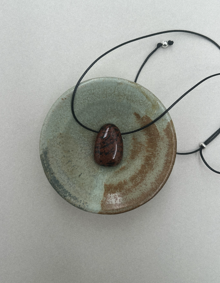 Calenthe - Mahogany Obsidian Forma Pendant