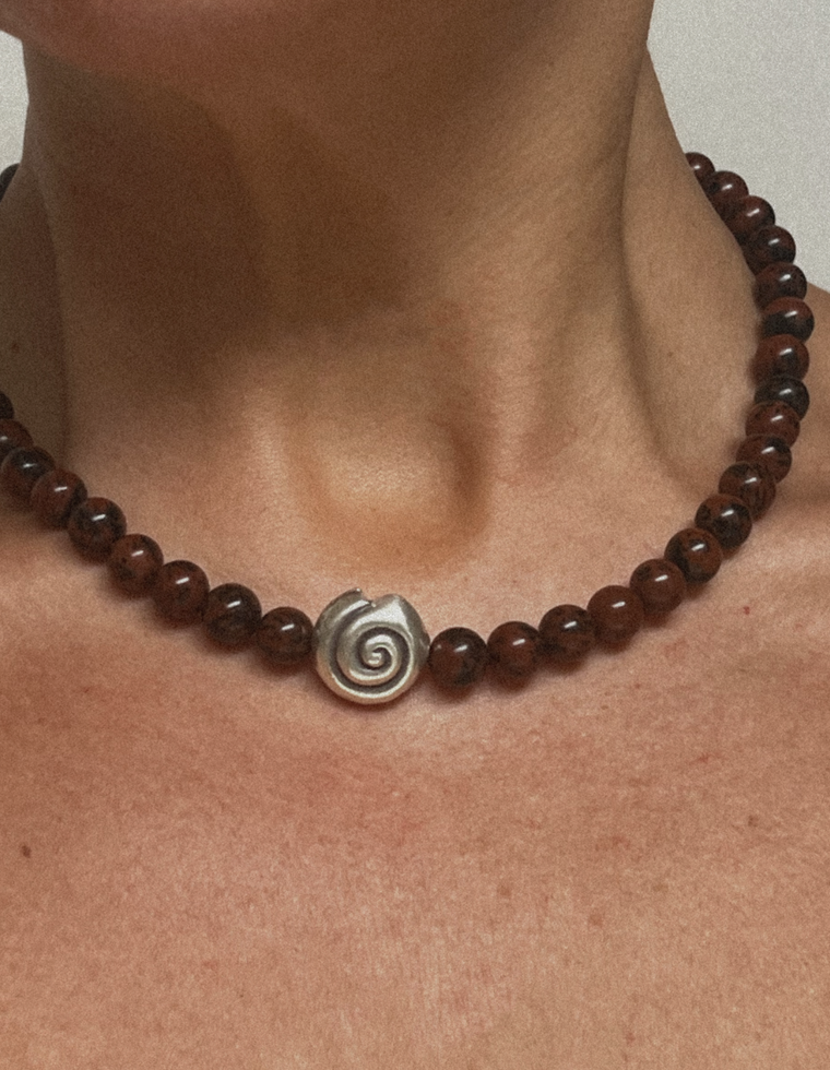 Roweth - Mahogany Obsidian Necklace